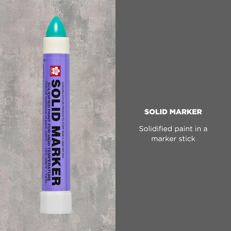 SAKURA SOLID MARKER Sakura Solid Paint Markers - Permanent Marker Pens - Window, Wood & Glass Marker - Green Paint - 12 Pack - Image 2